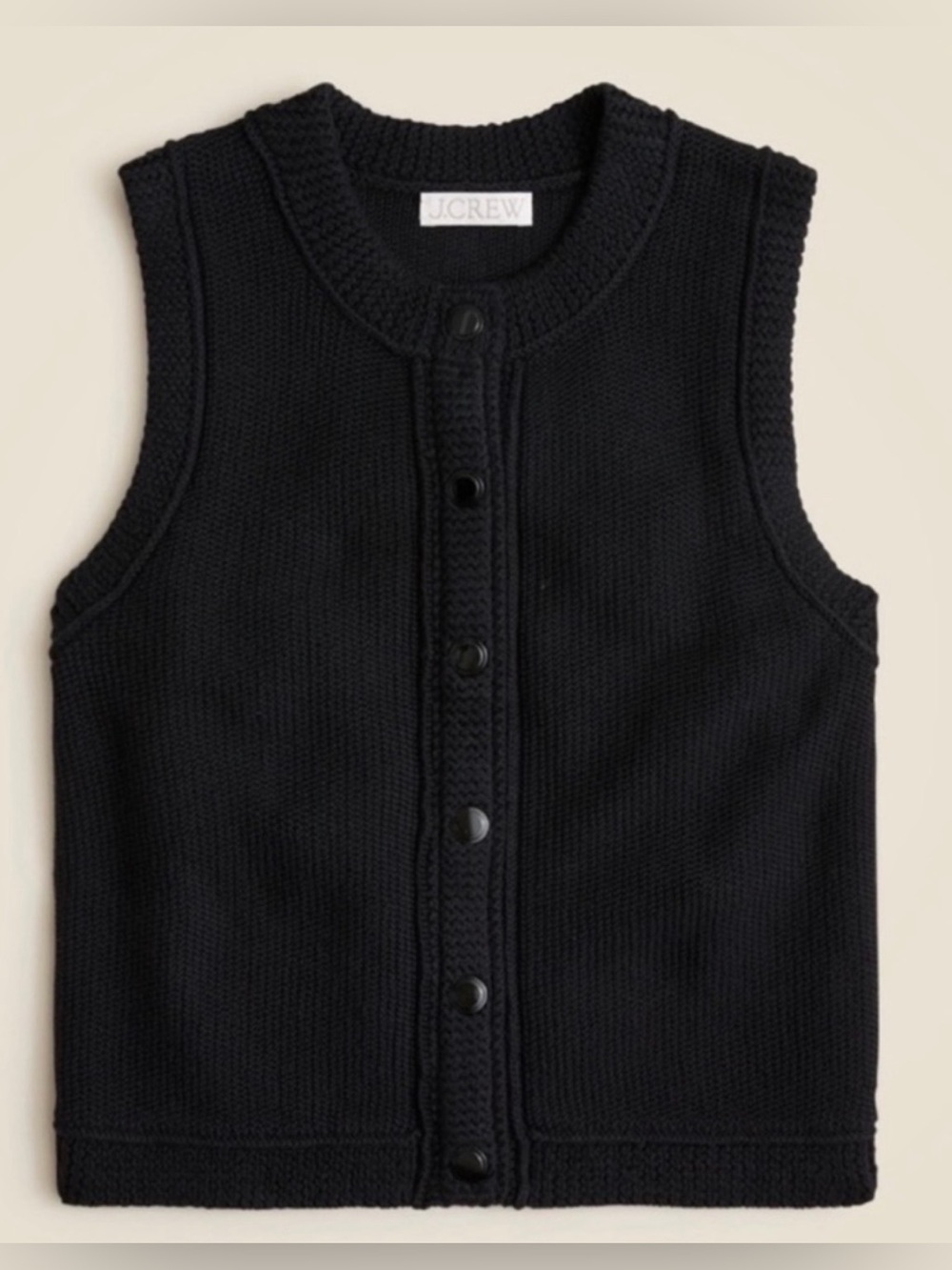 J Crew cropped button up sweater shell/vest. Size small. Spring 2025.